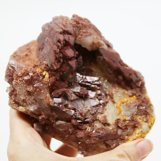 Natural Hematite Quartz Cluster