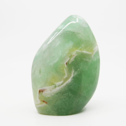 Green Fluorite Free Form with Chevron Pattern