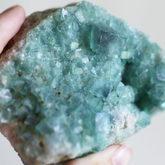 Glittery Cubic Fluorite Freeform