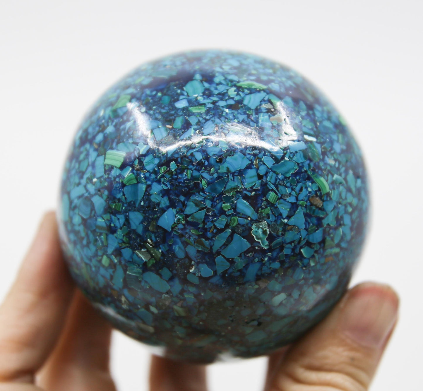 Chrysocolla Conglomerate Sphere