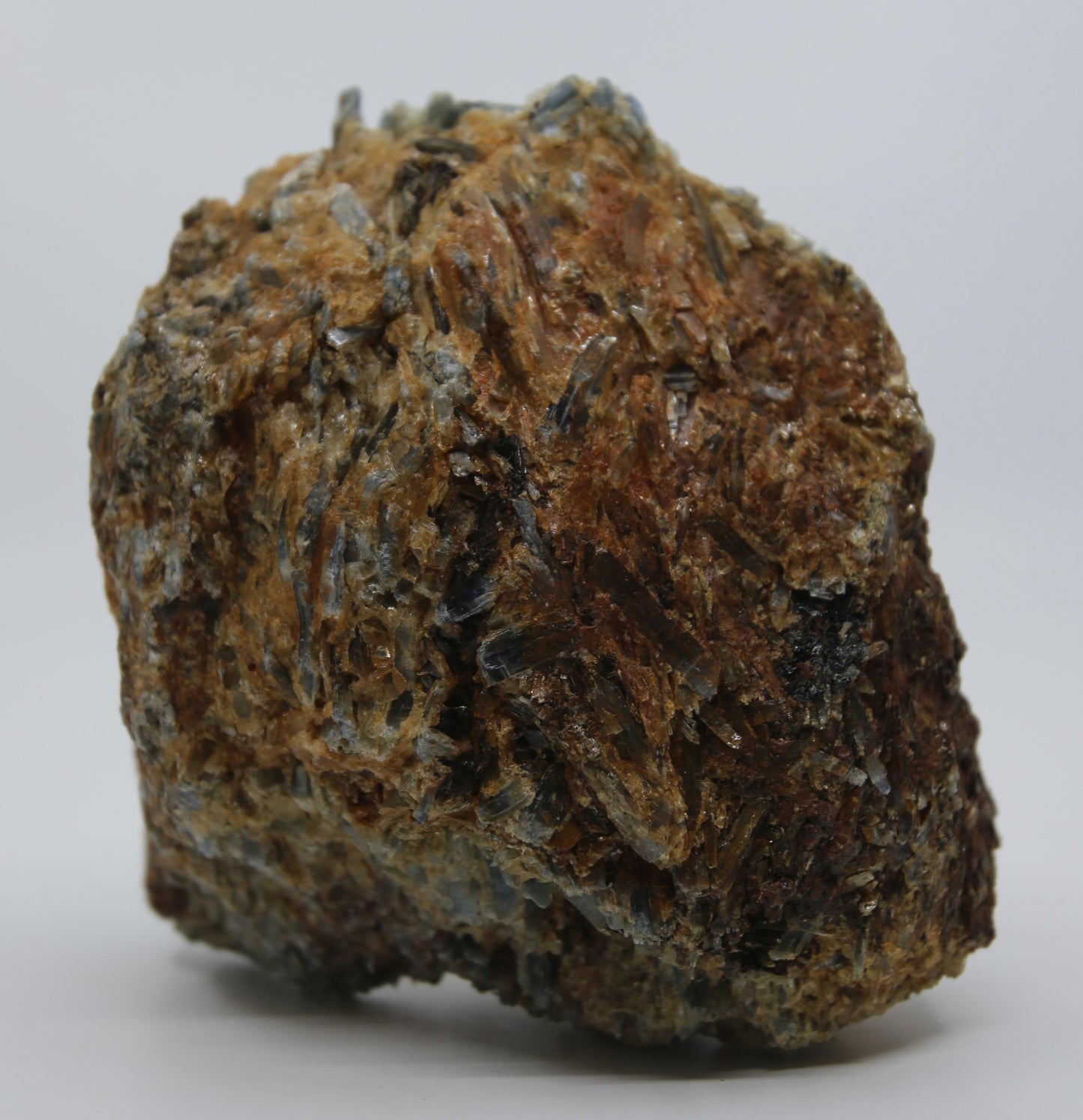 Large Blue Kyanite with Mica and Calcite Freeform