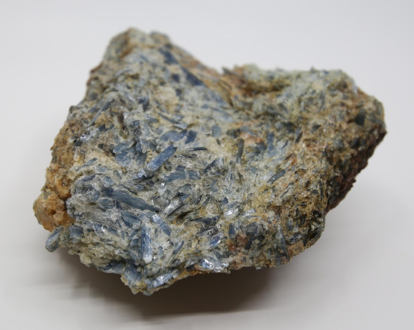 Large Blue Kyanite with Mica and Calcite Freeform