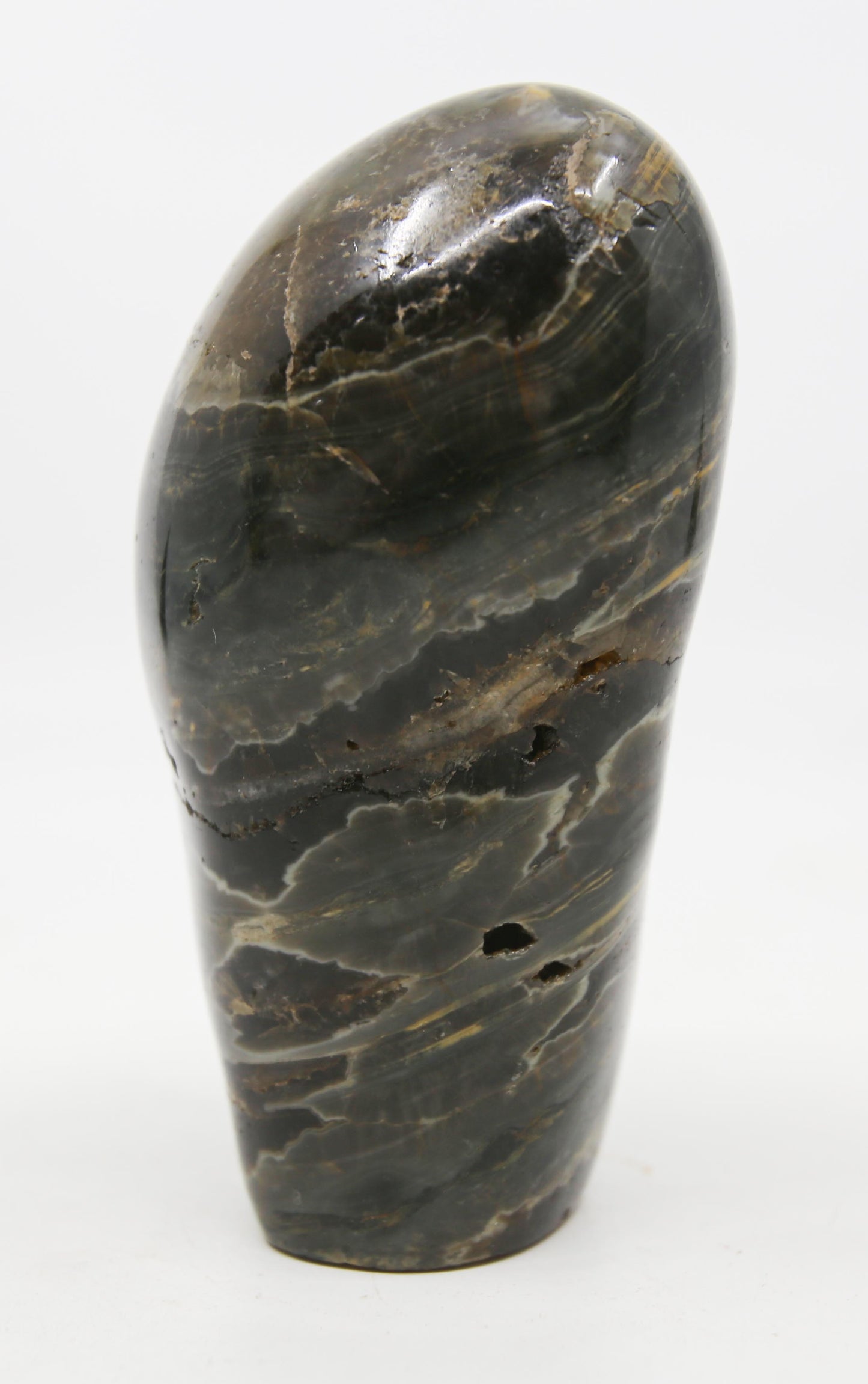 Black Ocean Jasper with Druzy Deposits