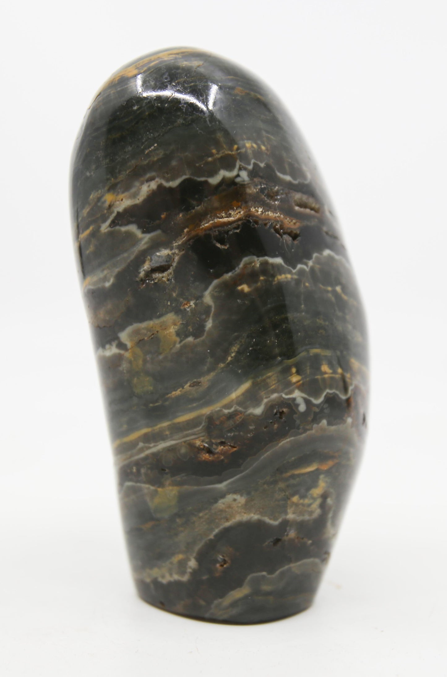 Black Ocean Jasper with Druzy Deposits