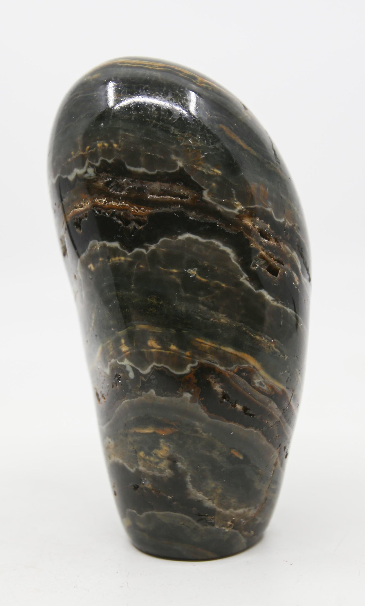 Black Ocean Jasper with Druzy Deposits