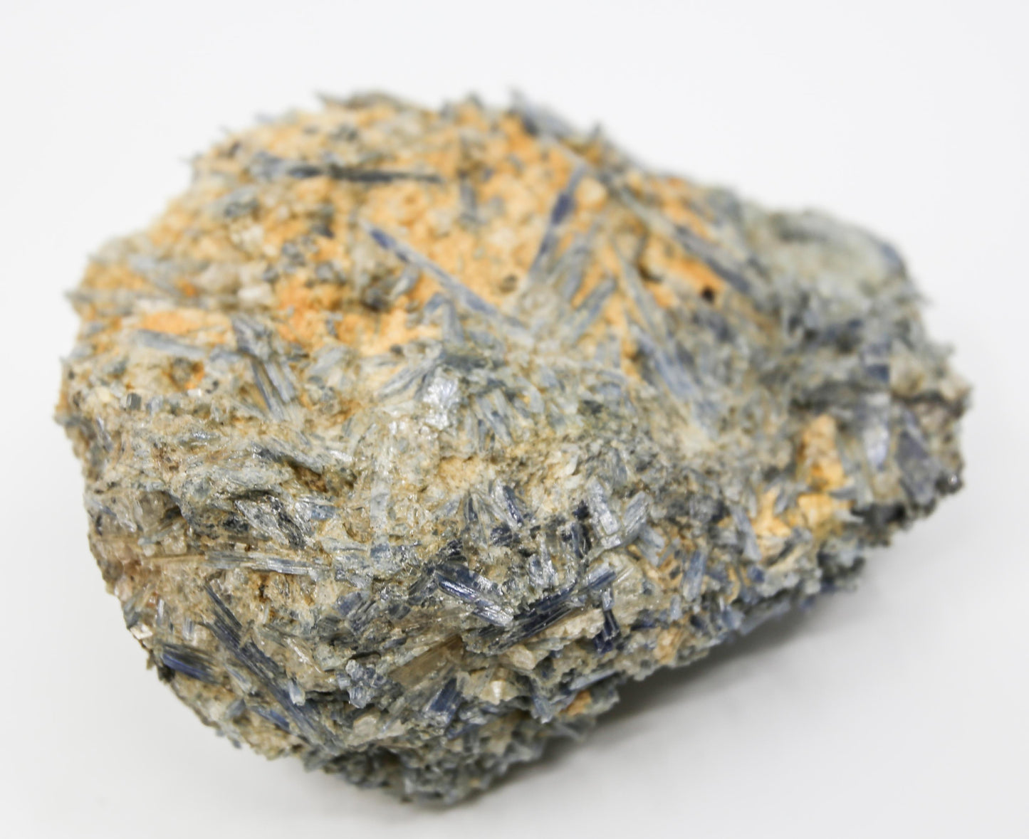 Natural Blue Kyanite with Mica and Calcite