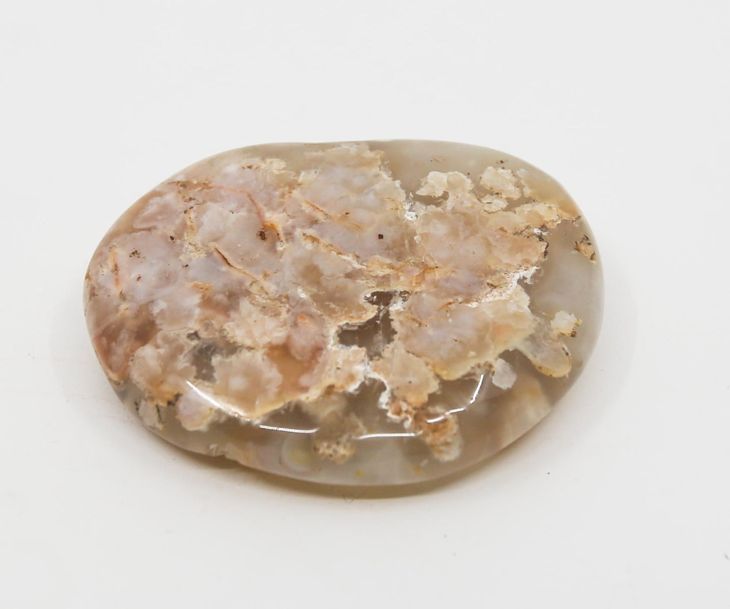 Coral Agate Palm Stone