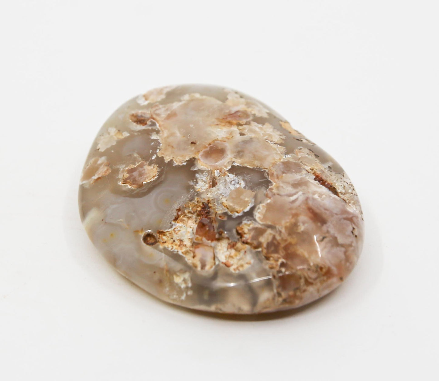 Coral Agate Palm Stone