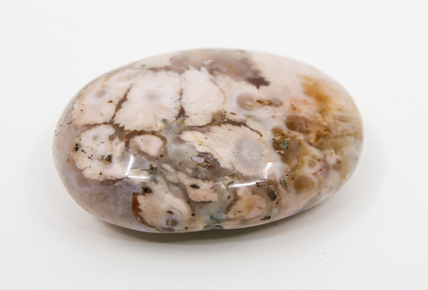 Coral Agate Palm Stone