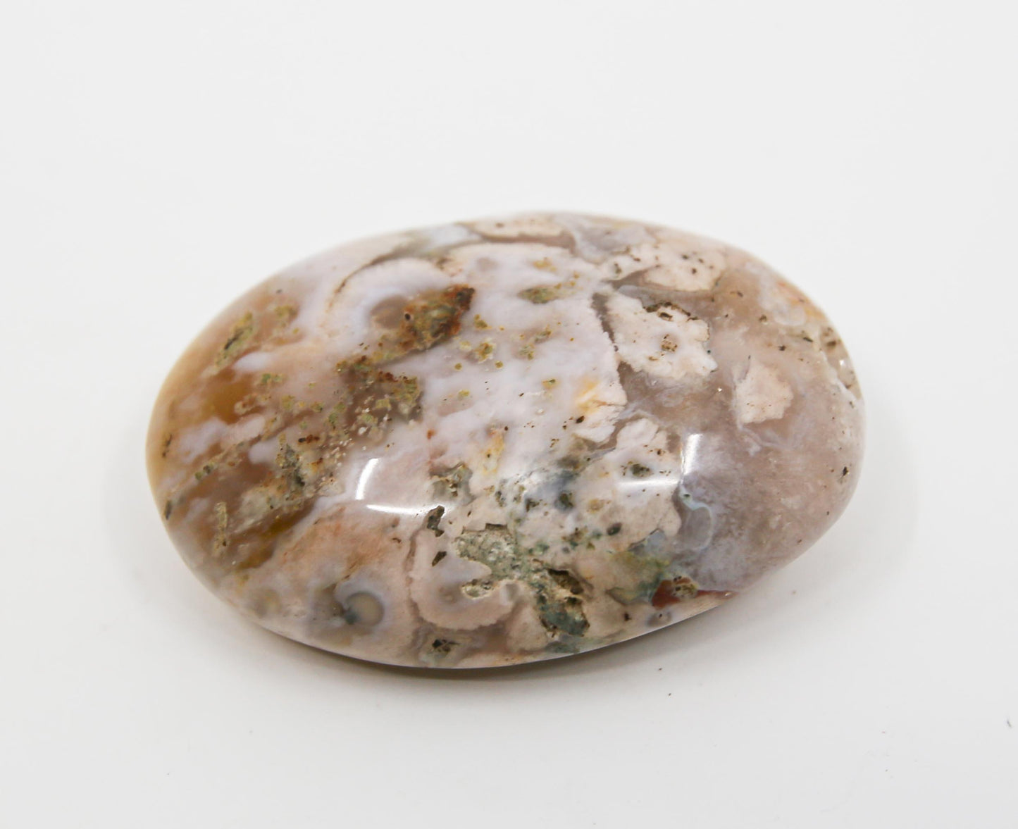 Coral Agate Palm Stone