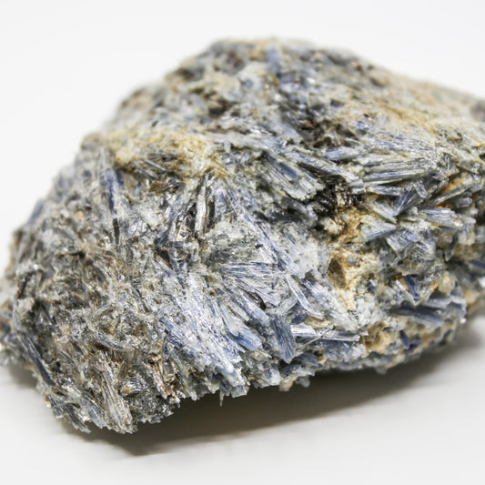 Natural Blue Kyanite with Mica and Calcite