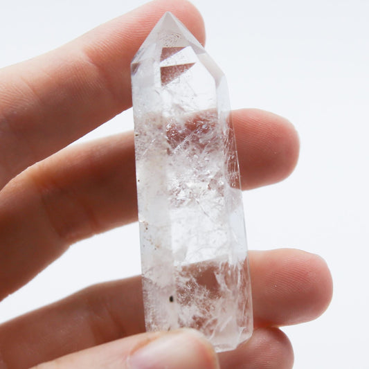 Mini Clear Quartz Tower with Rainbow Prisms