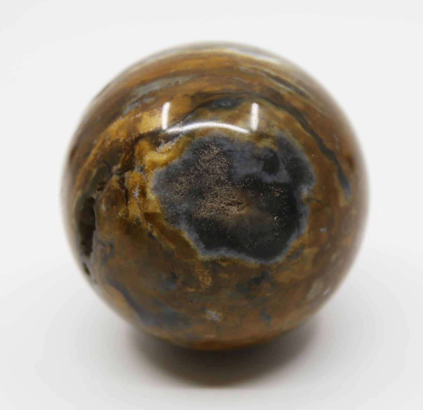 Ocean Jasper Sphere with Druzy Deposits
