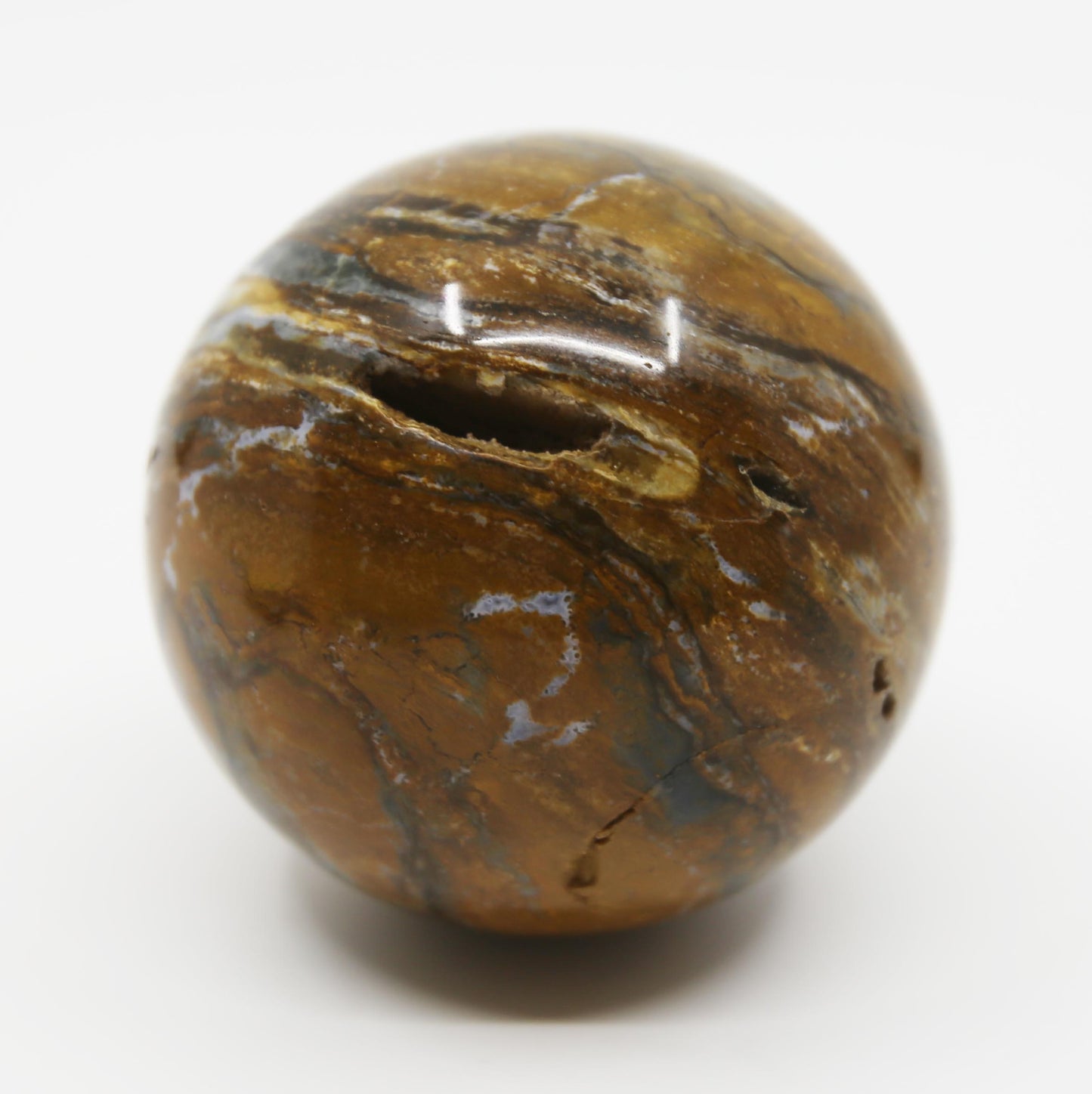 Ocean Jasper Sphere with Druzy Deposits