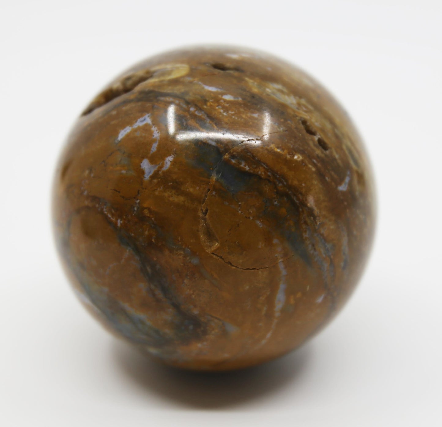 Ocean Jasper Sphere with Druzy Deposits