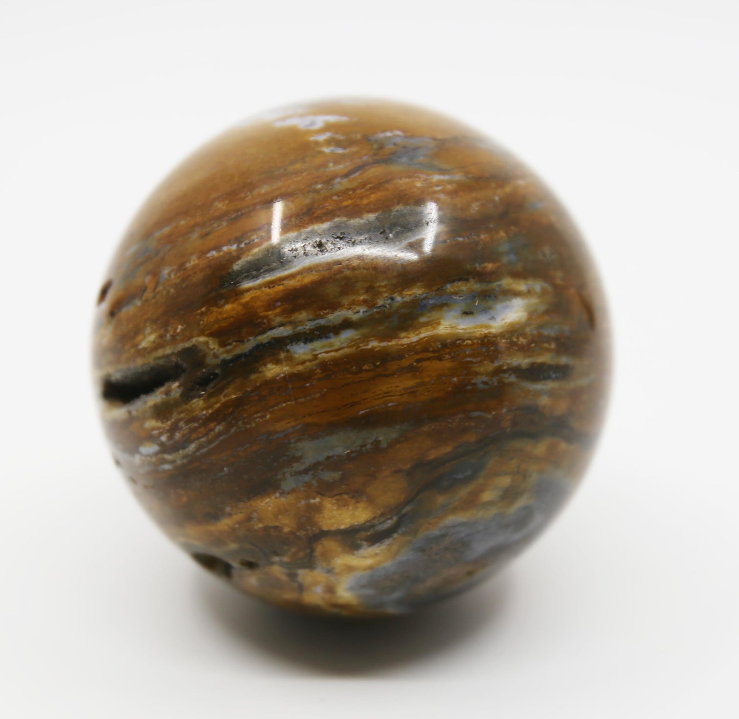 Ocean Jasper Sphere with Druzy Deposits