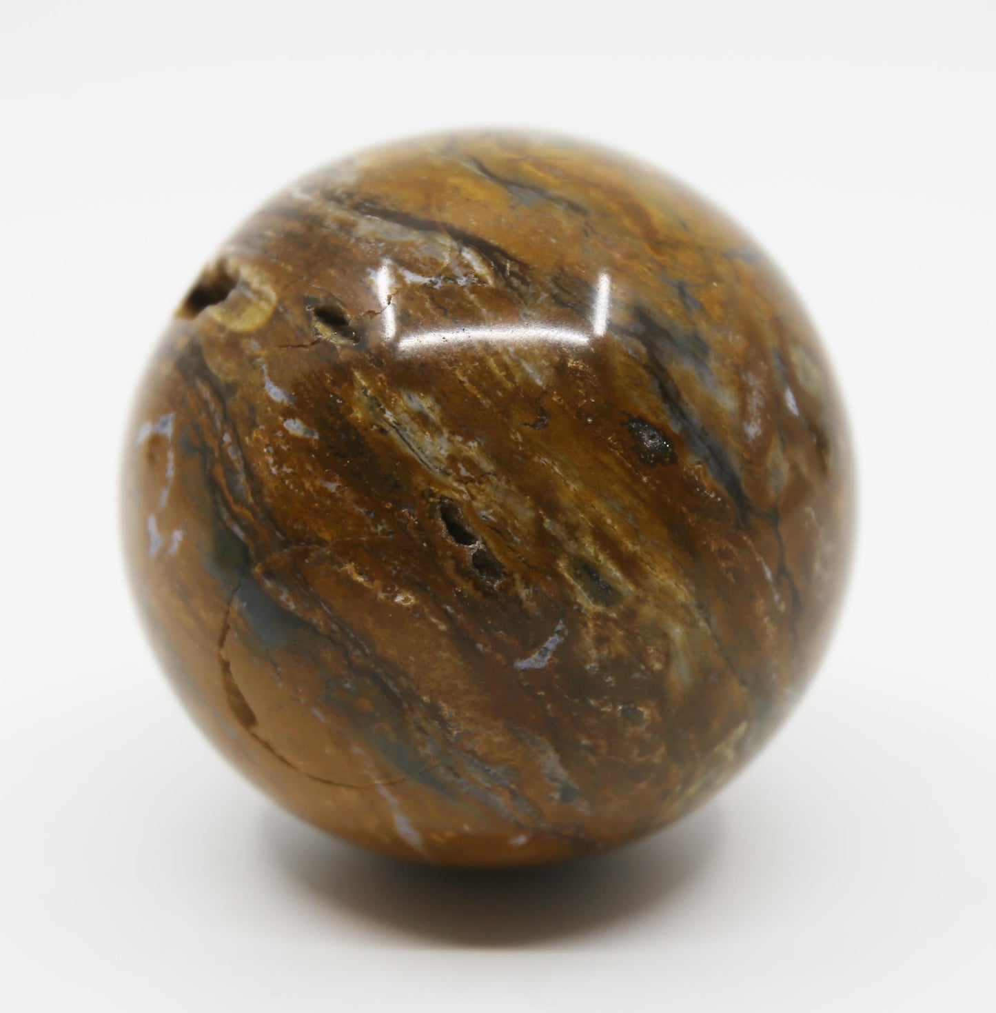 Ocean Jasper Sphere with Druzy Deposits