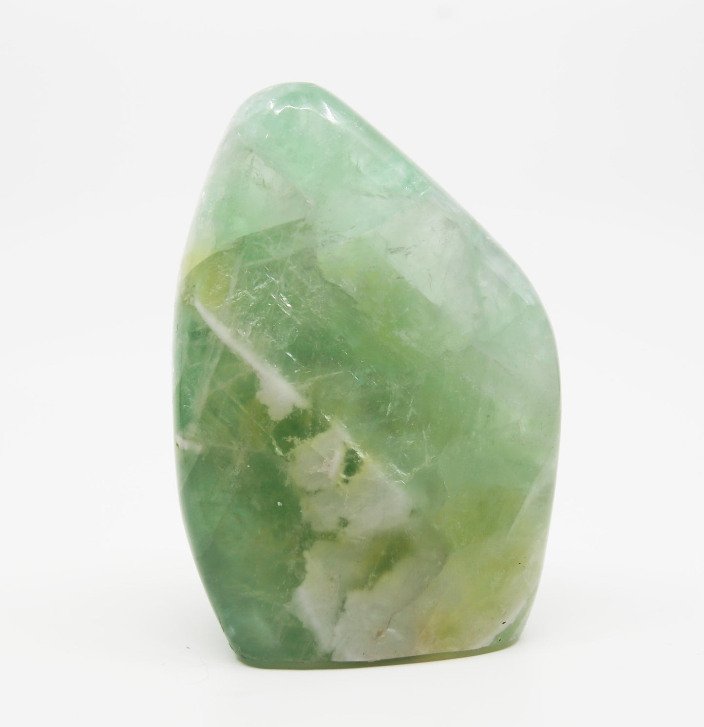 Green Fluorite Free Form with Chevron Pattern