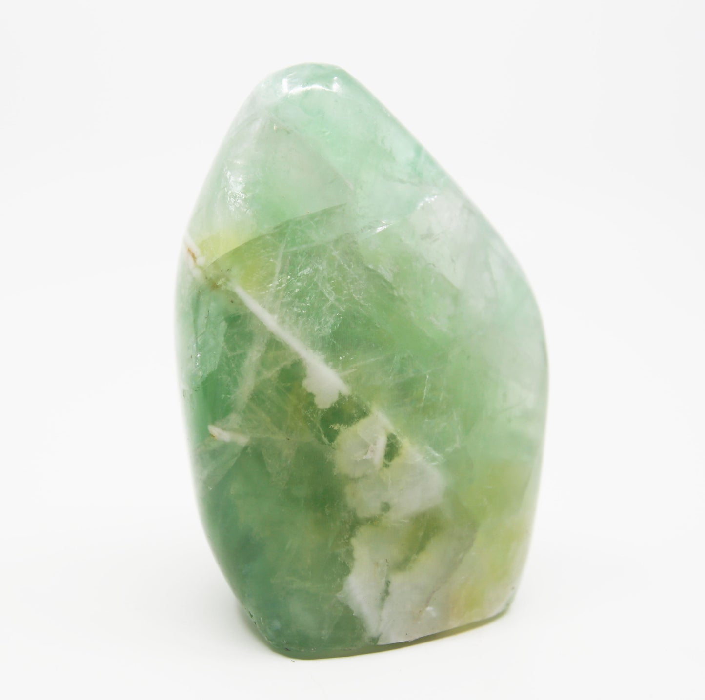 Green Fluorite Free Form with Chevron Pattern