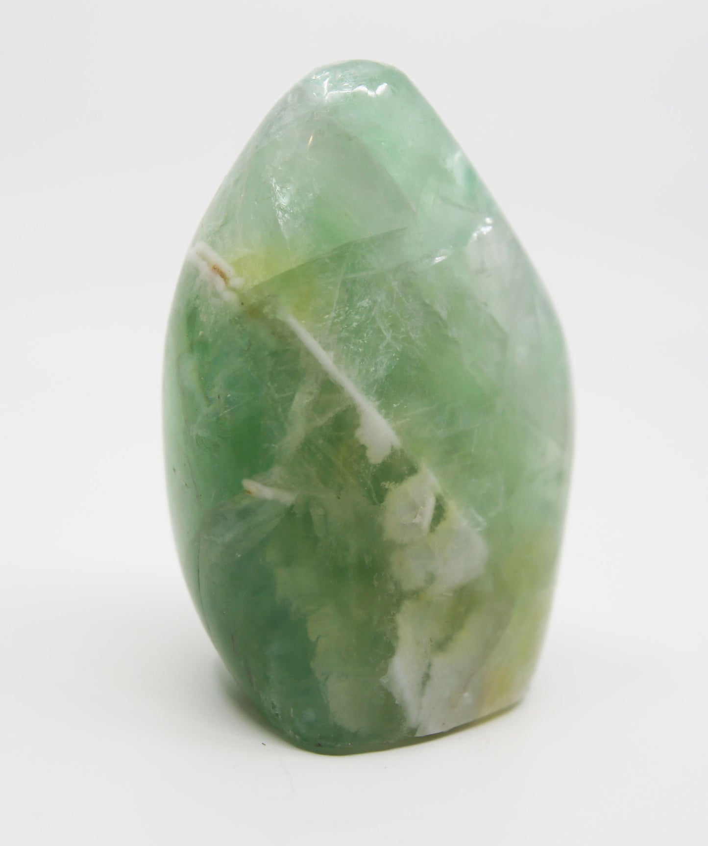 Green Fluorite Free Form with Chevron Pattern