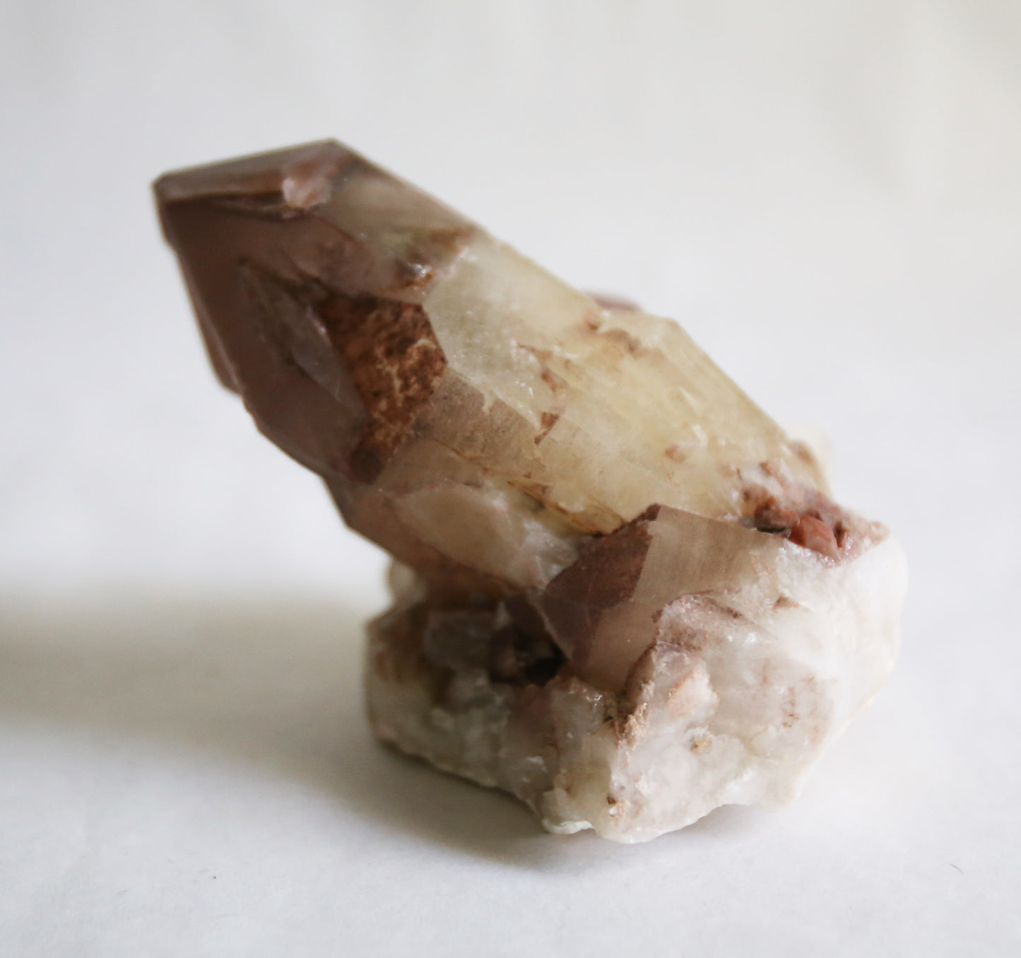Red Hematite Phantom Inclusion Quartz Cluster