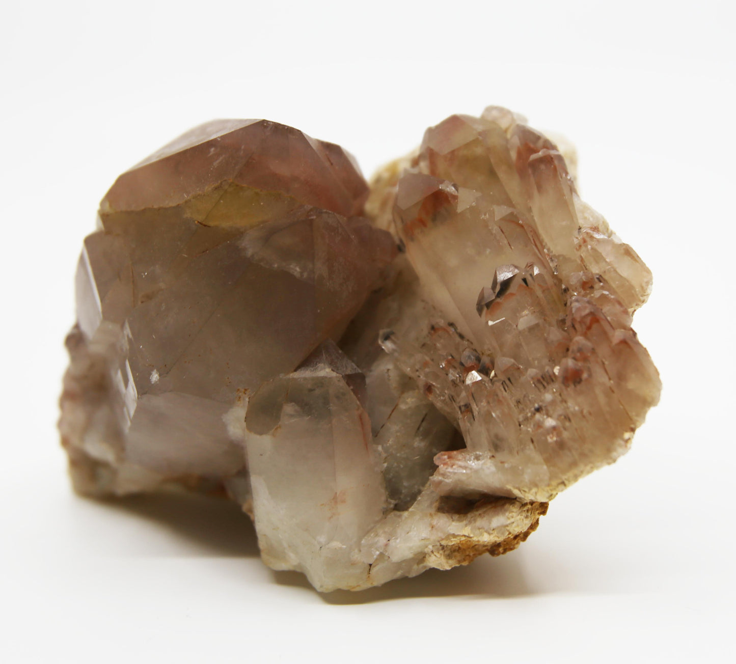 Red Hematite Quartz Cluster