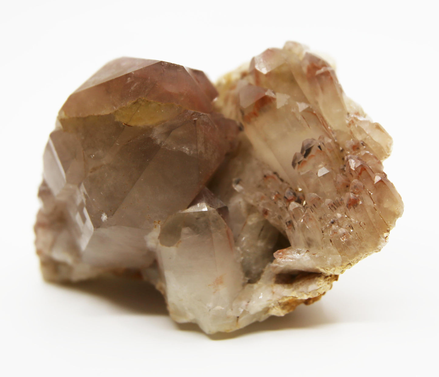 Red Hematite Quartz Cluster