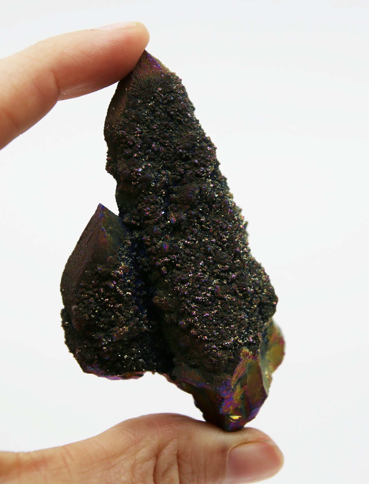 Titanium Bonded Spirit Quartz Wand with Double Termination