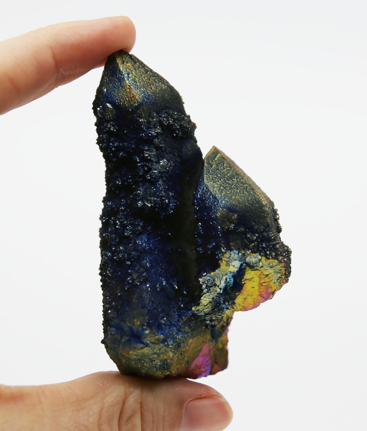 Titanium Bonded Spirit Quartz Wand with Double Termination