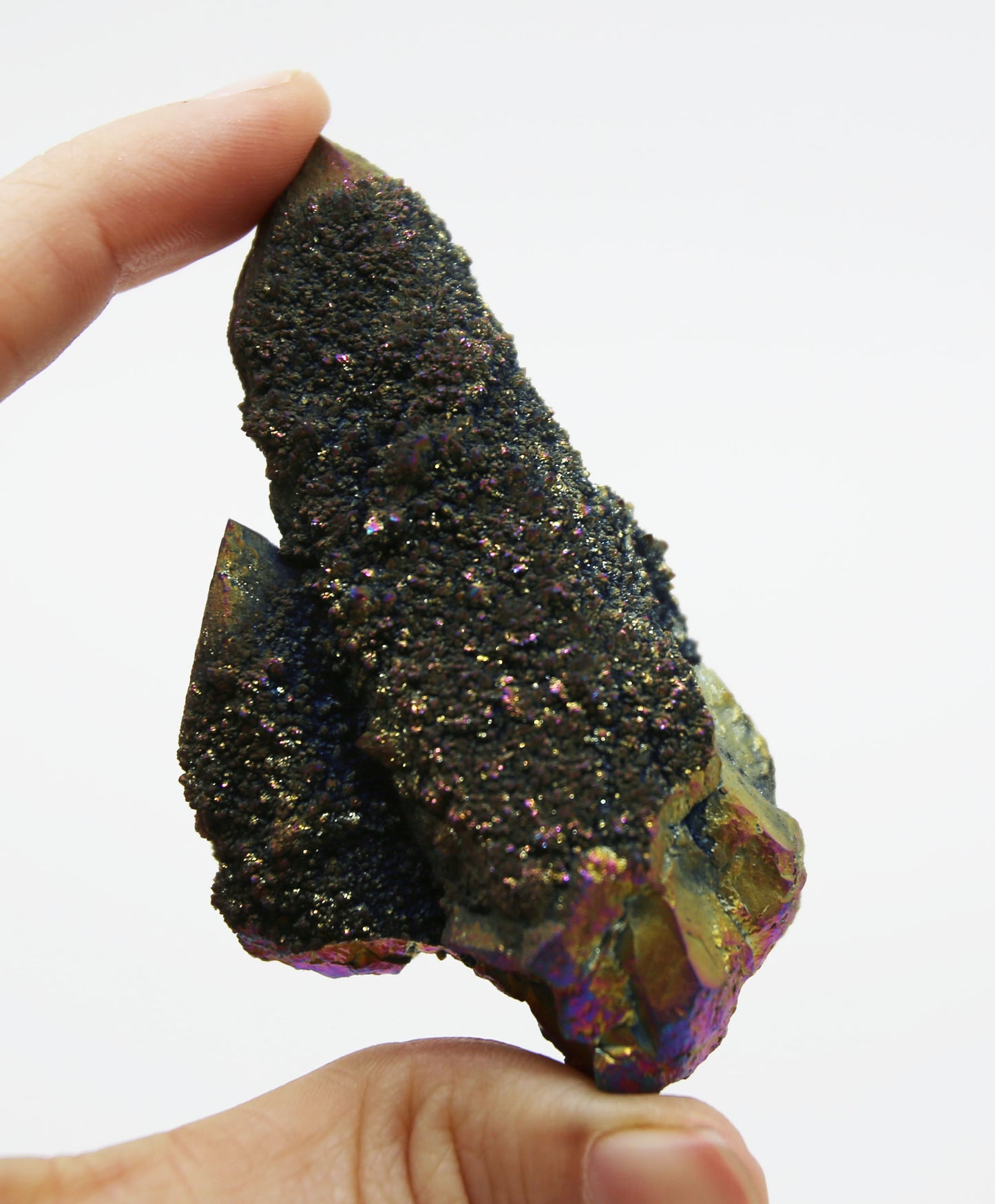 Titanium Bonded Spirit Quartz Wand with Double Termination