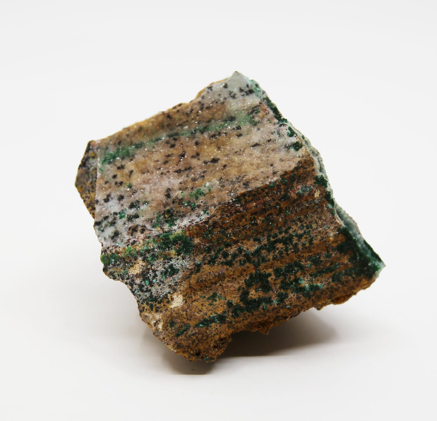 Druzy Dolomite with Malachite