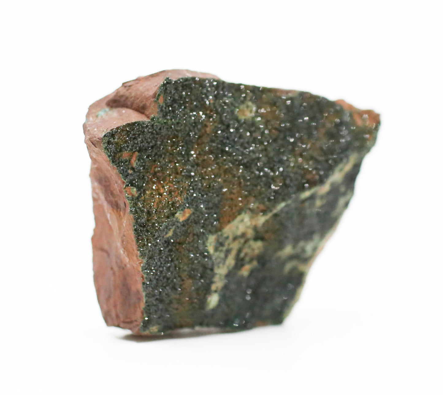Druzy Malachite and Dolomite with Hematite Specimen