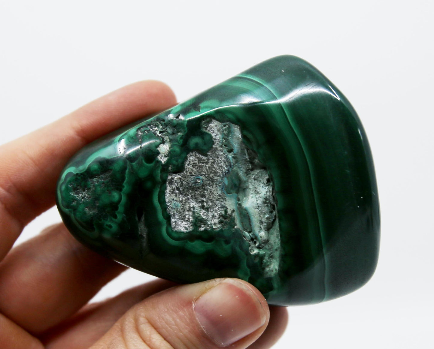 Malachite Palm Stone