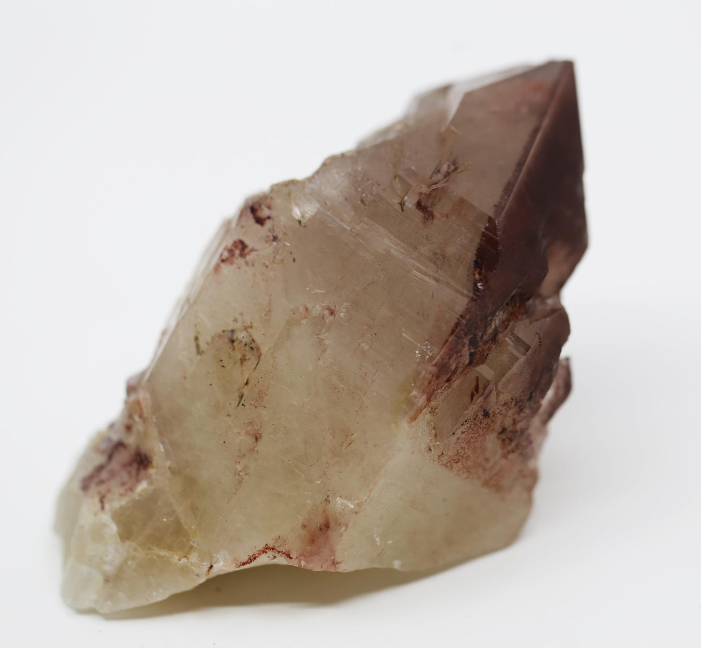 Hematite Quartz Point