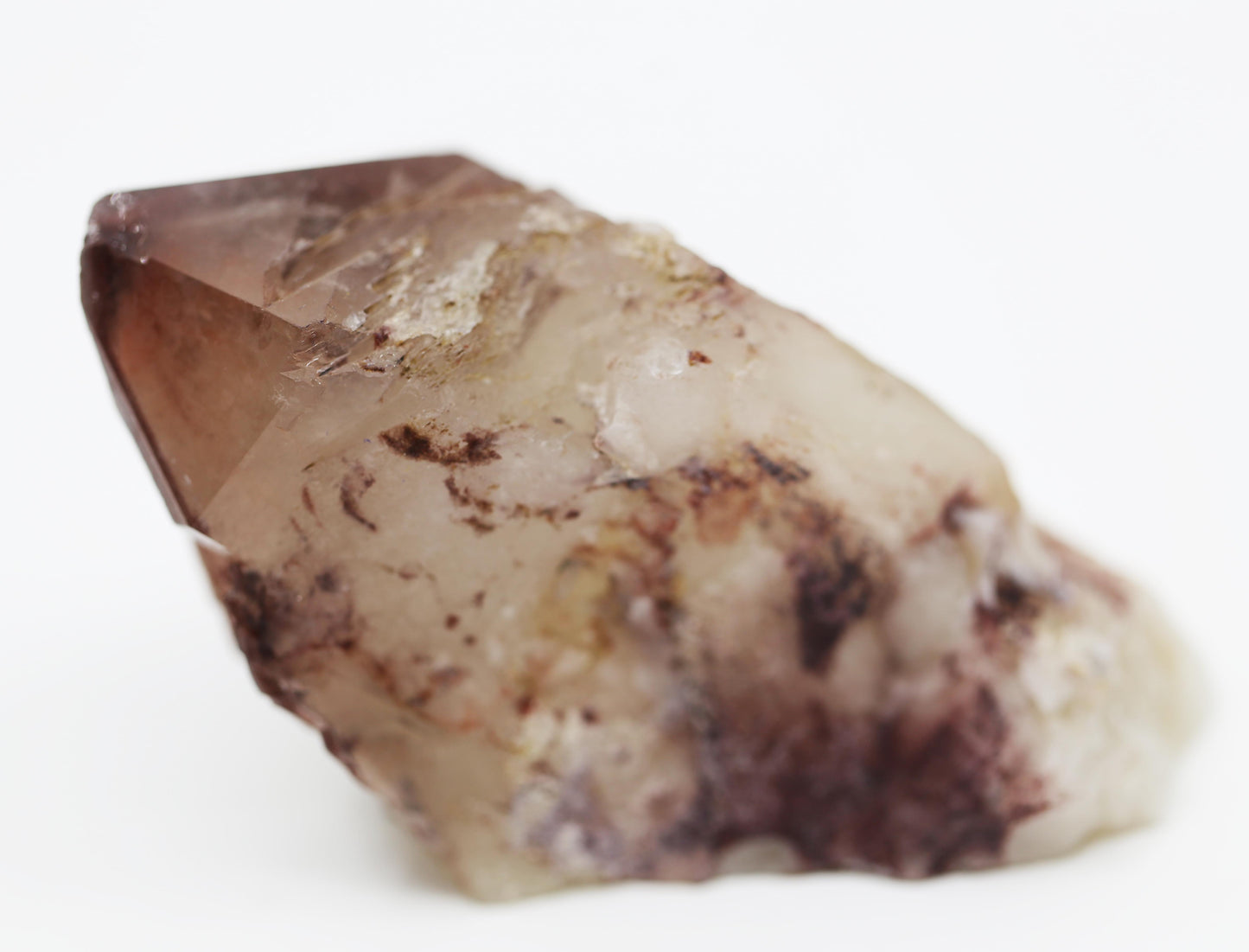 Hematite Quartz Point
