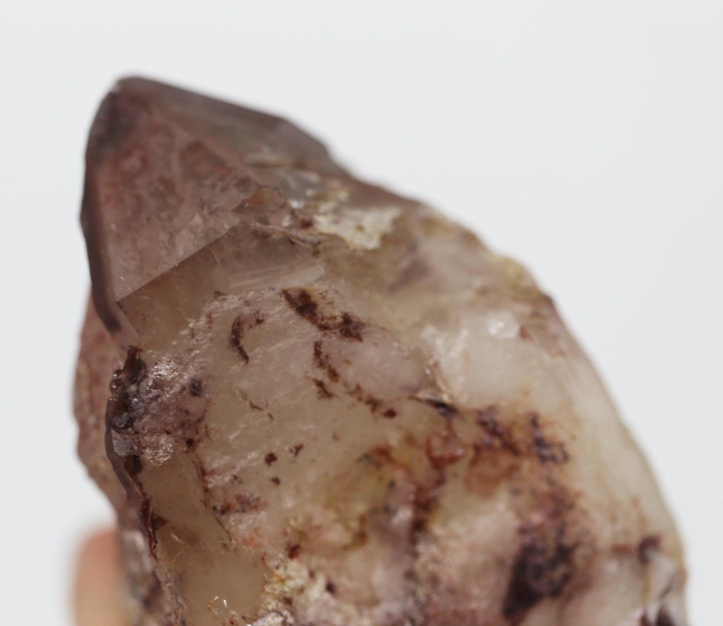 Hematite Quartz Point