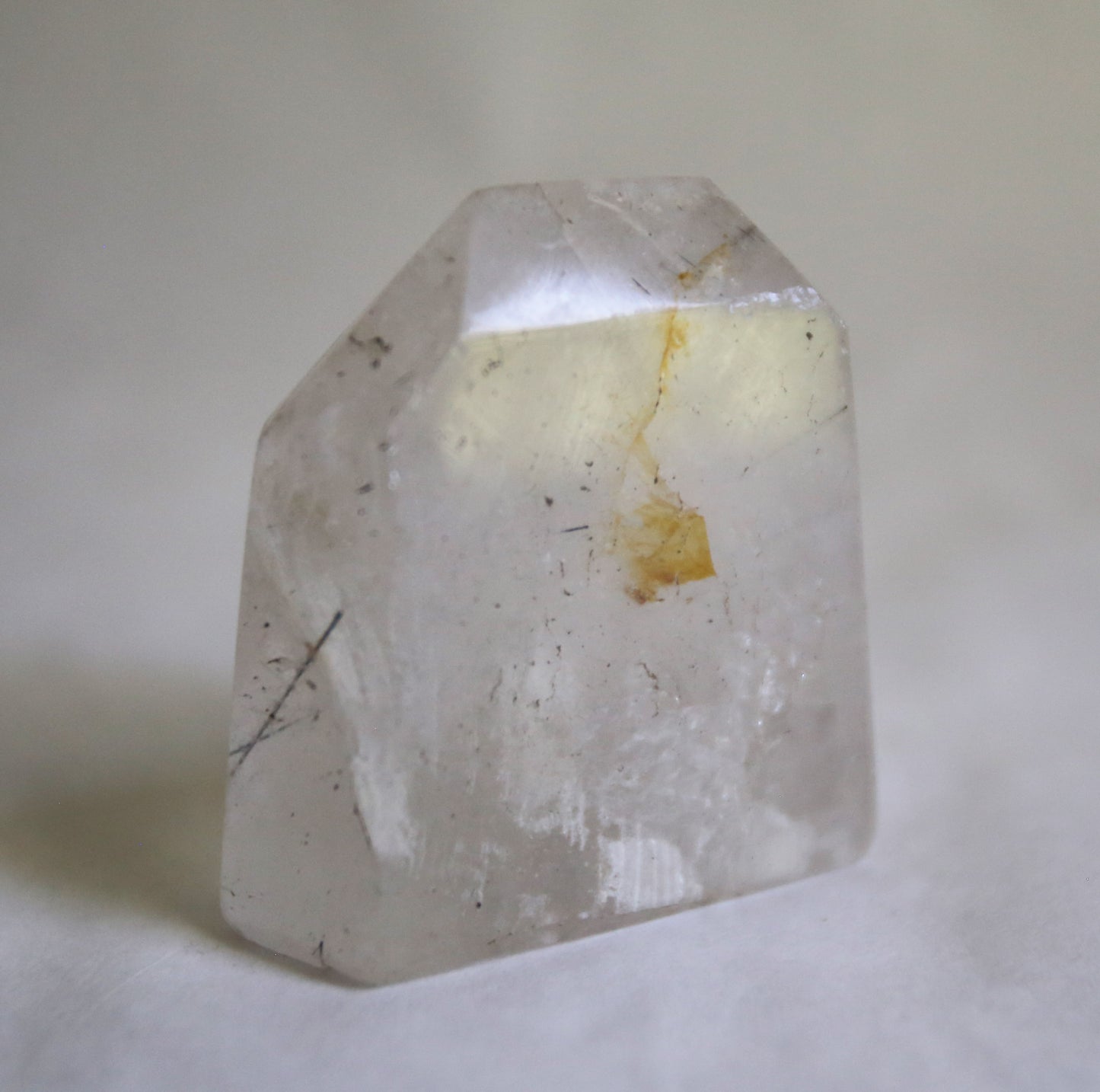Clear Quartz with Tourmaline Rutiles