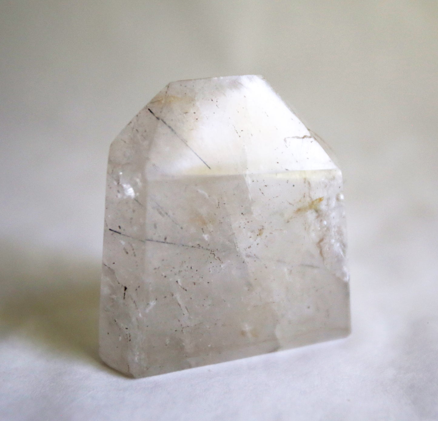 Clear Quartz with Tourmaline Rutiles