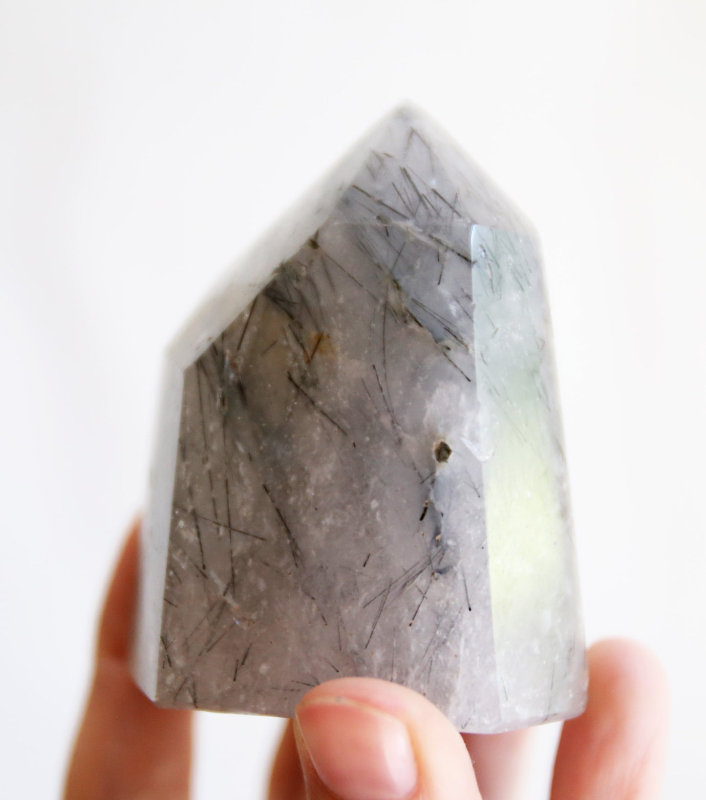 Smoky Quartz With Black Tourmaline Rutiles