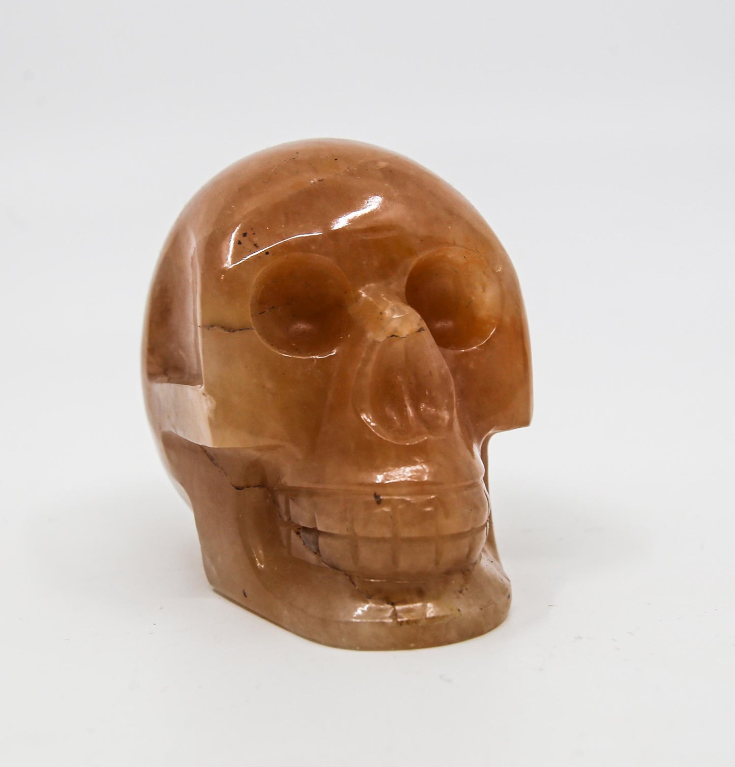 Orange Calcite Crystal Skull