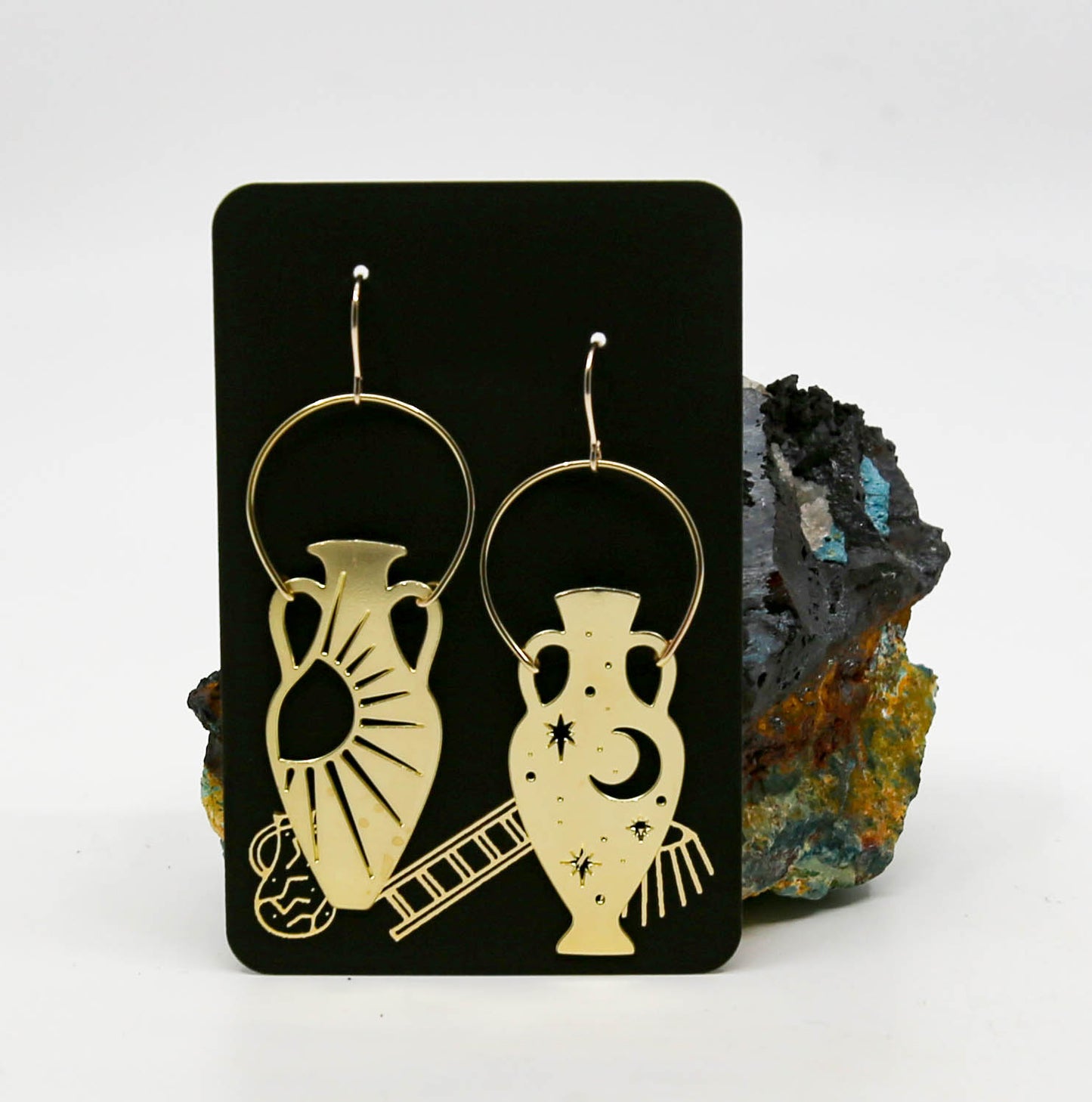 Star and Moon Vessel Earrings