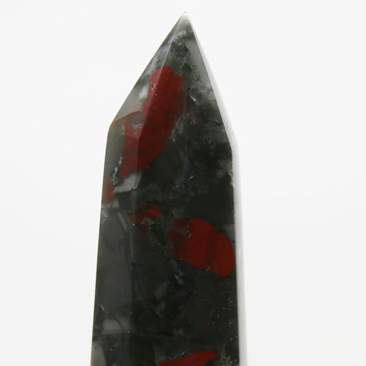 Large Bloodstone Tower with Pyrite Flecks