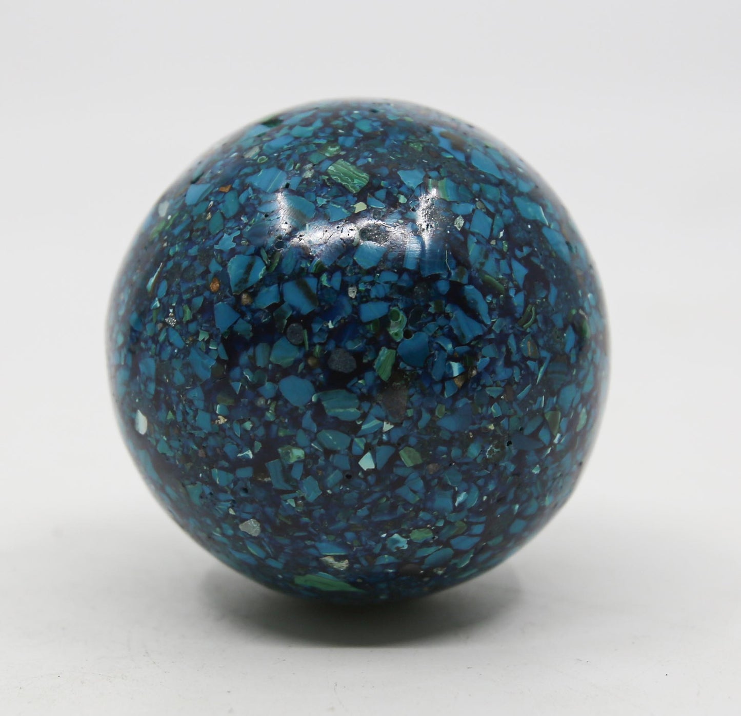 Chrysocolla Conglomerate Sphere