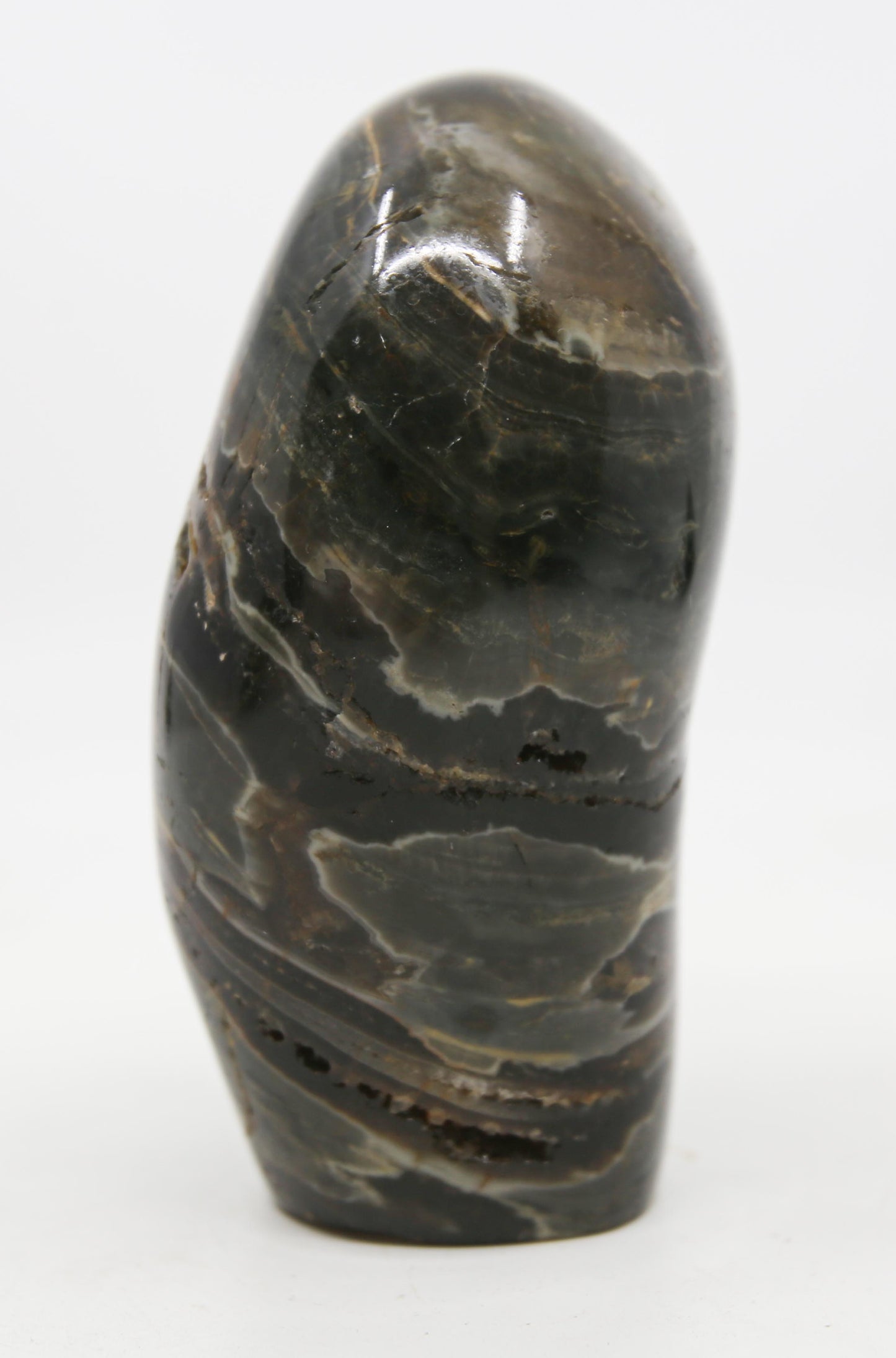 Black Ocean Jasper with Druzy Deposits