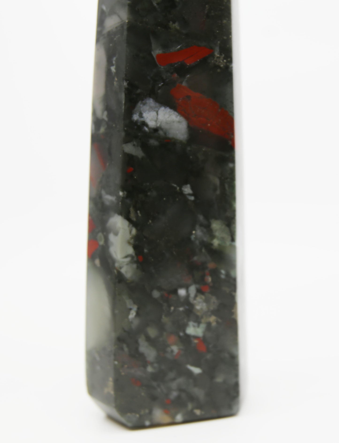 Large Bloodstone Tower with Pyrite Flecks