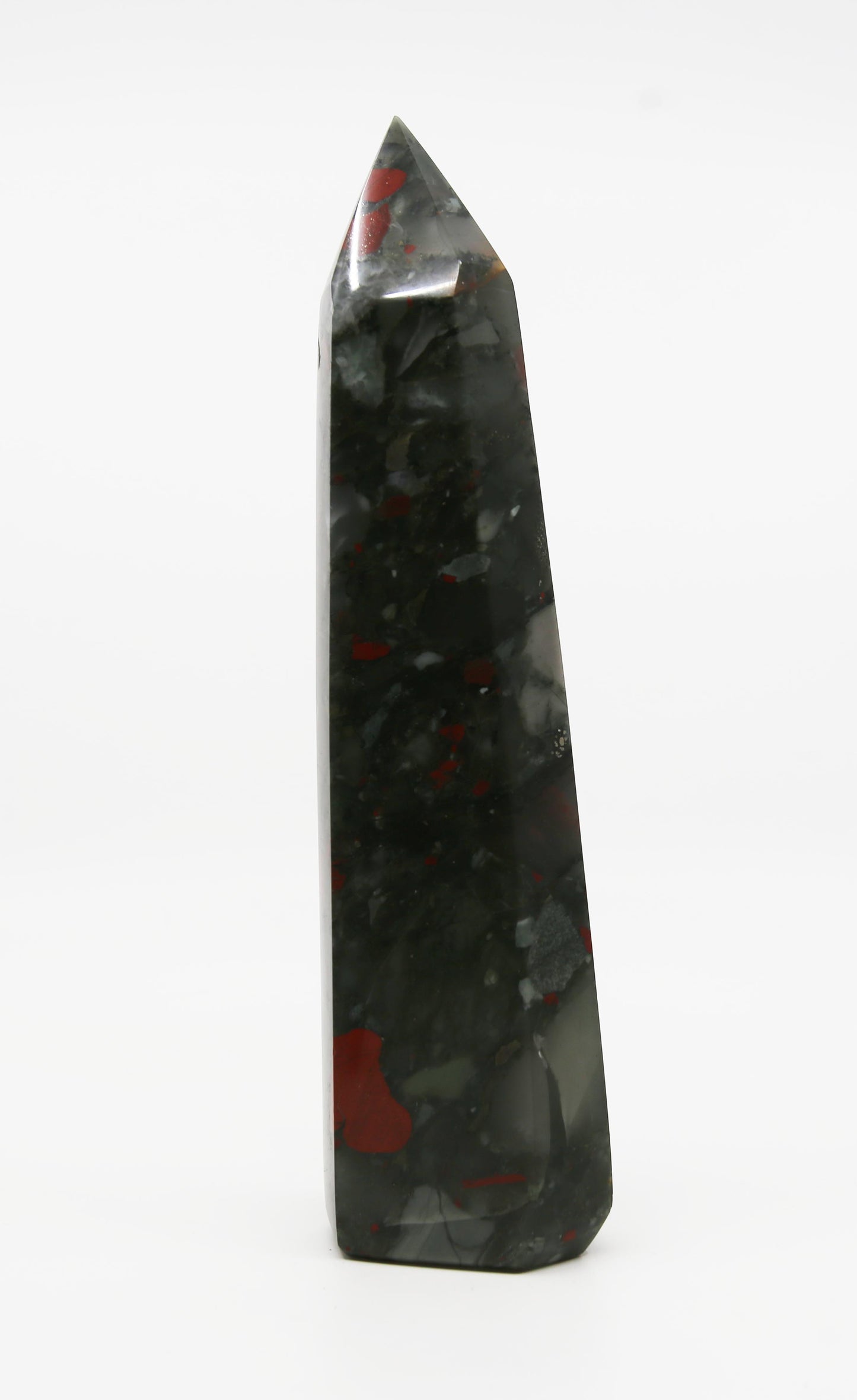 Large Bloodstone Tower with Pyrite Flecks