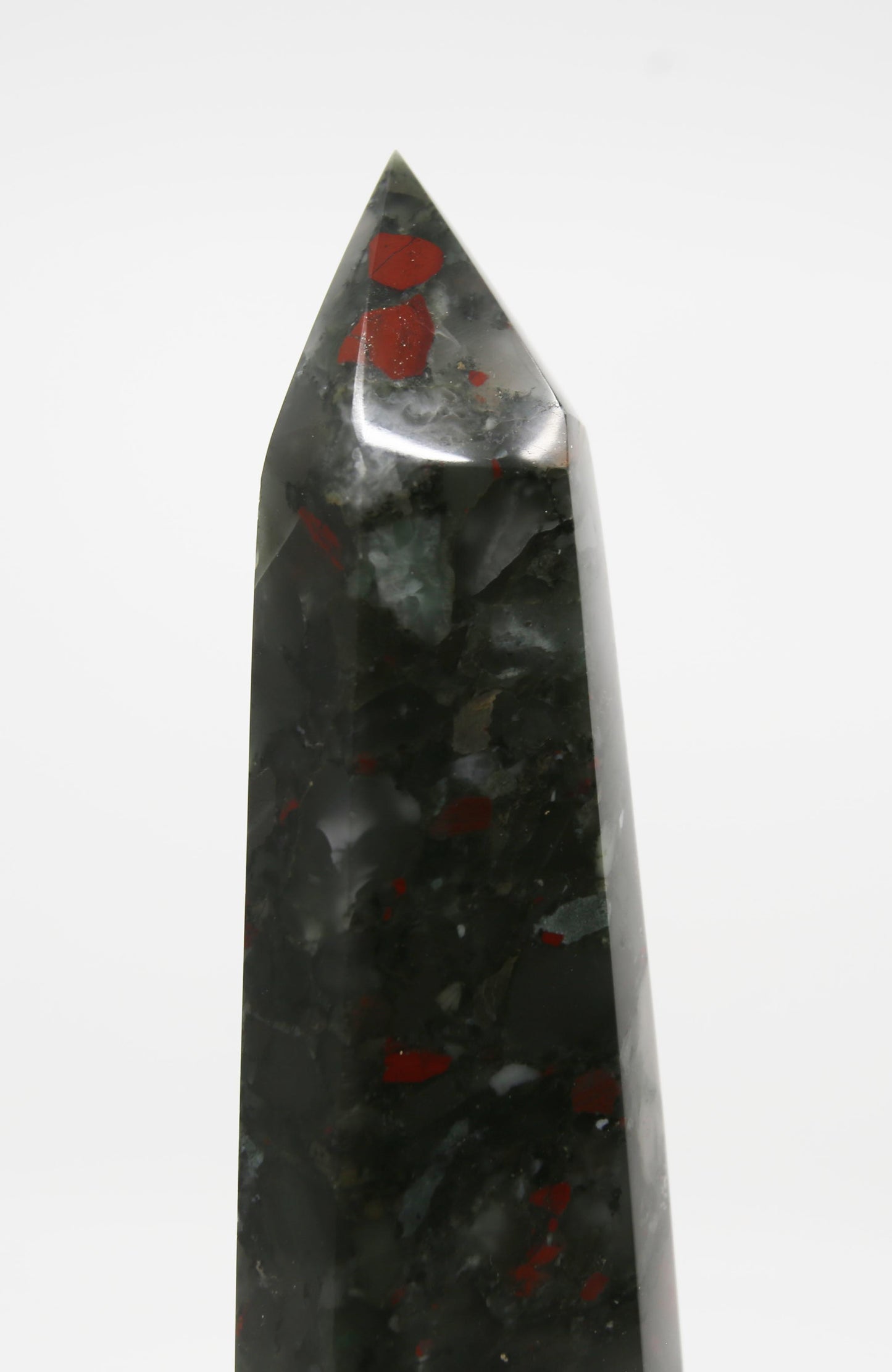 Large Bloodstone Tower with Pyrite Flecks