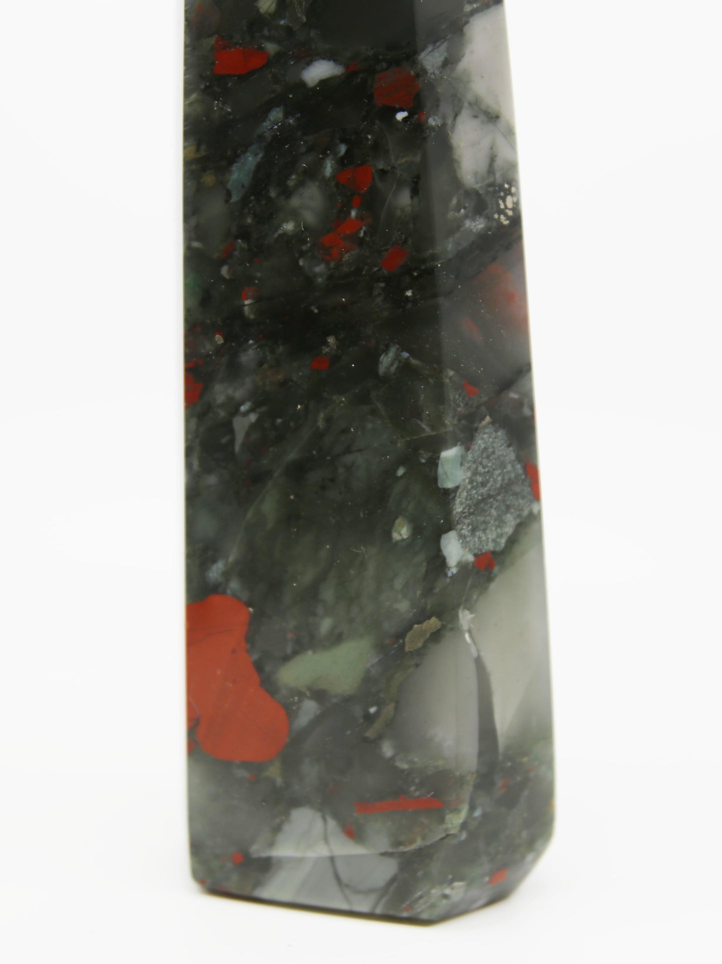 Large Bloodstone Tower with Pyrite Flecks