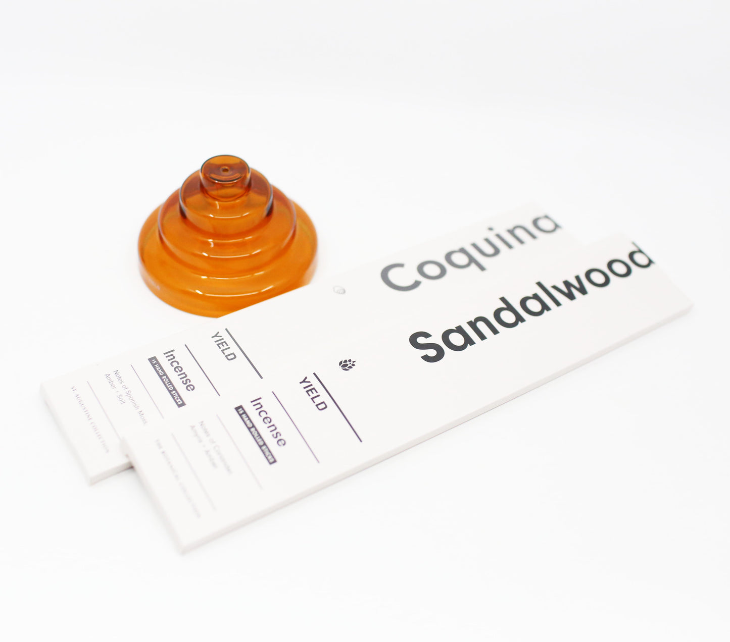 Glass Meso Incense Holder in Amber