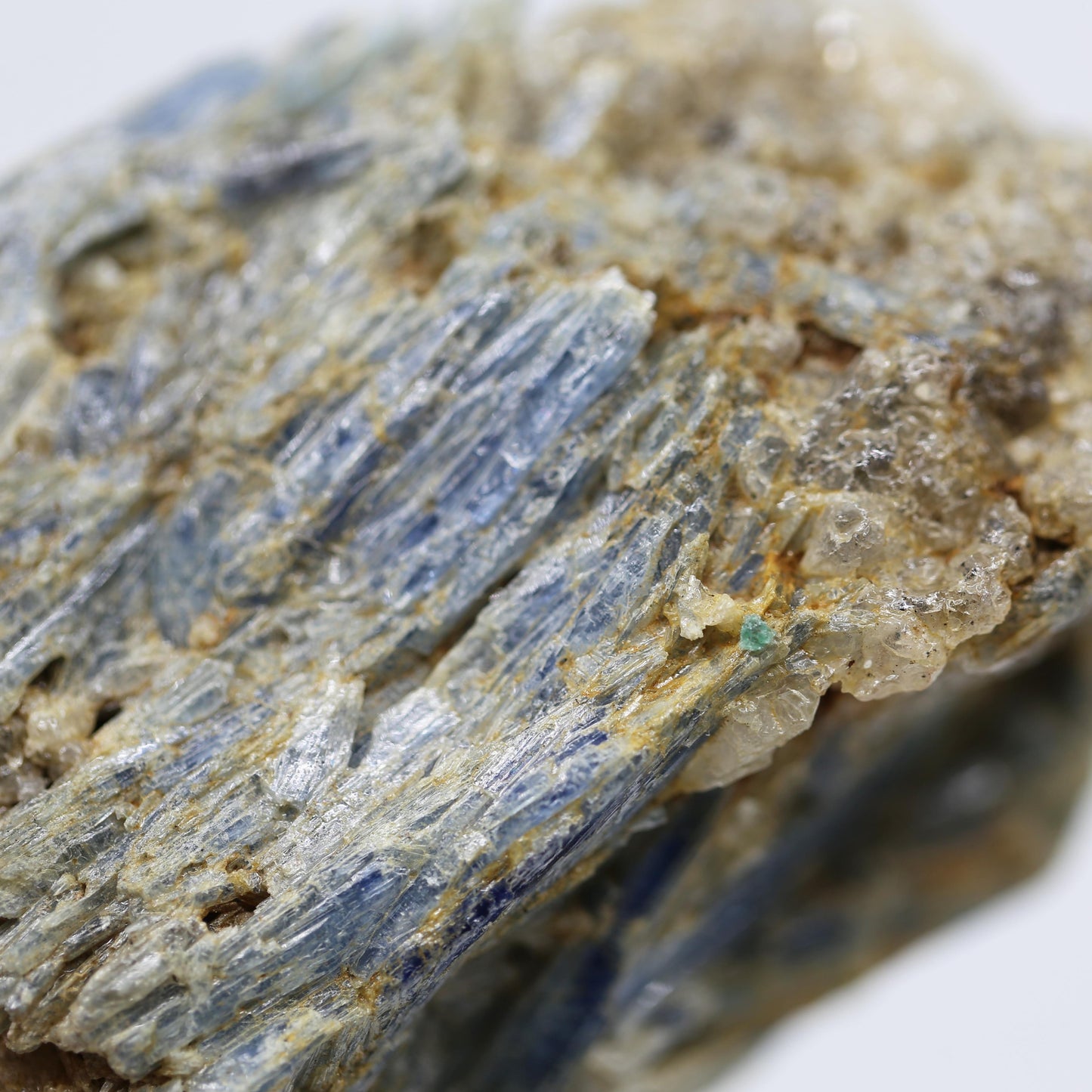Blue Kyanite with Mica and Calcite Freeform